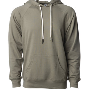 Unisex Lightweight Loopback Terry Hooded Pullover