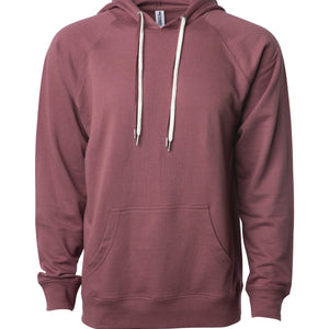 Unisex Lightweight Loopback Terry Hooded Pullover