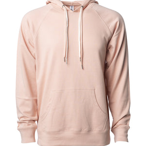 Unisex Lightweight Loopback Terry Hooded Pullover