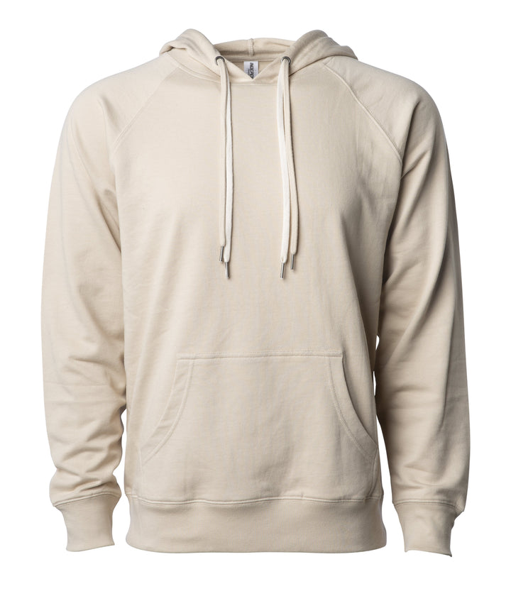 Unisex Lightweight Loopback Terry Hooded Pullover