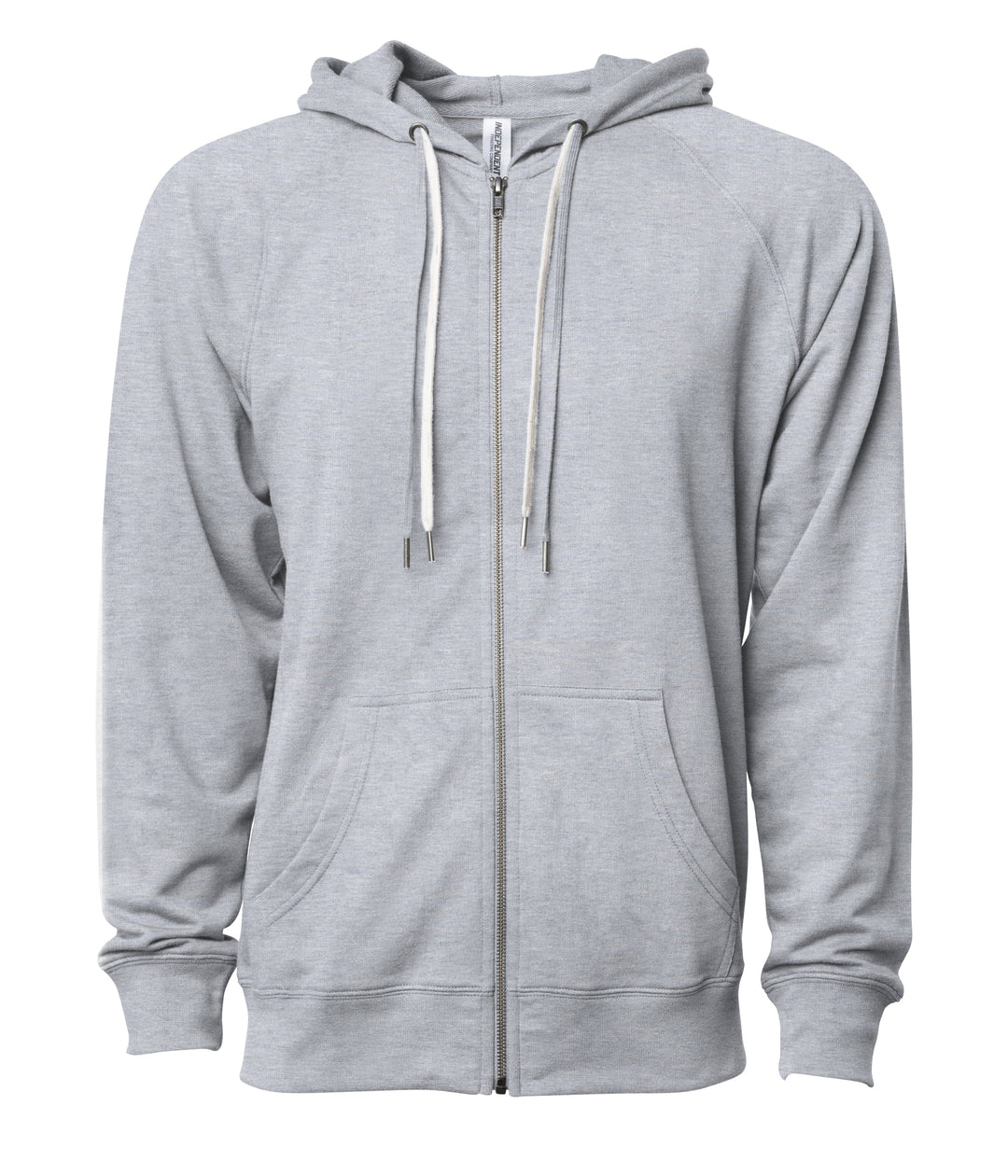 Unisex Lightweight Loopback Terry Zip Hood