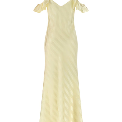 Self-Portrait Satin Striped Long Dress