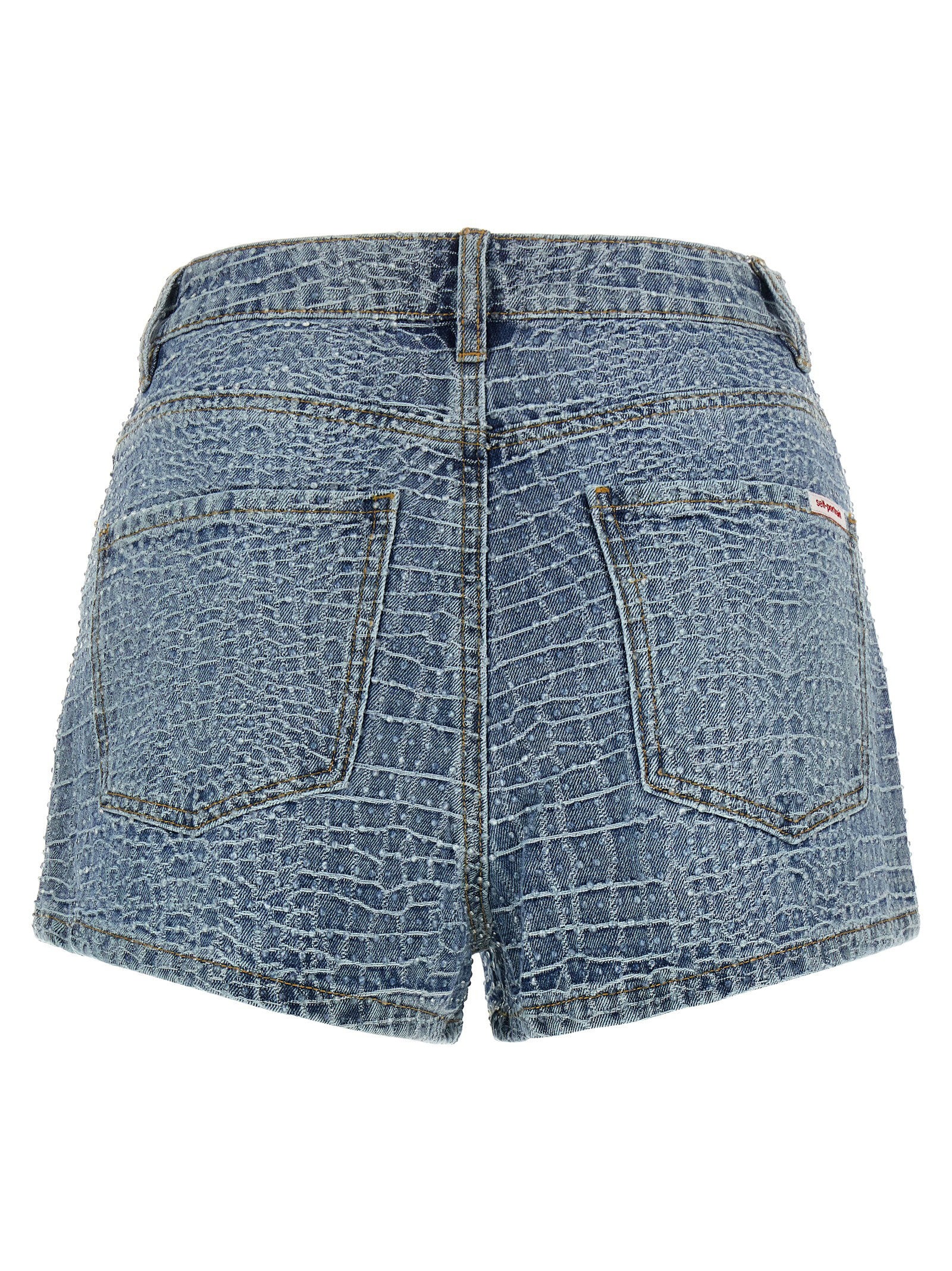 Self-Portrait Rhinestone Shorts