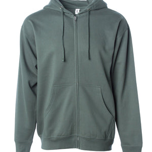 Midweight Zip Hooded Sweatshirt