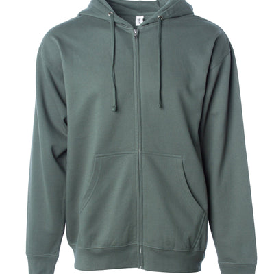 Midweight Zip Hooded Sweatshirt