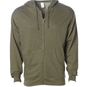 Midweight Zip Hooded Sweatshirt