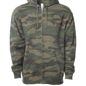 Midweight Zip Hooded Sweatshirt