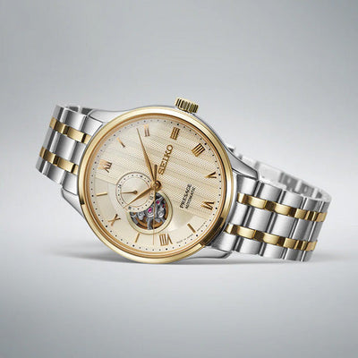 Seiko Presage ‘Japanese Zen Gardens’ in Gold-Toned Sand Golden Dial Men 41.8mm SSA464J1