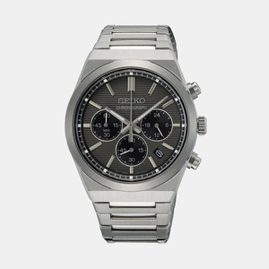 Dress Men Quartz Grey Dial Chronograph Stainless Steel Watch SSB455P1