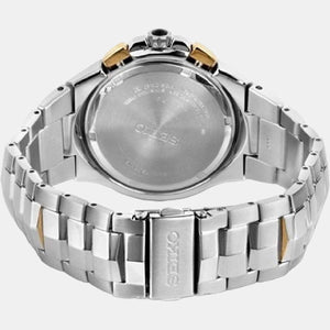 Coutura Men Solar Black Dial Chronograph Stainless Steel Watch SSC376P9