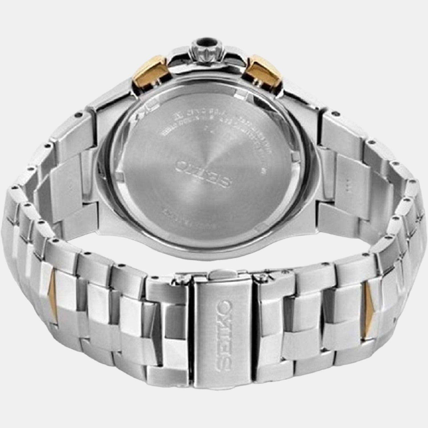 Coutura Men Solar Black Dial Chronograph Stainless Steel Watch SSC376P9