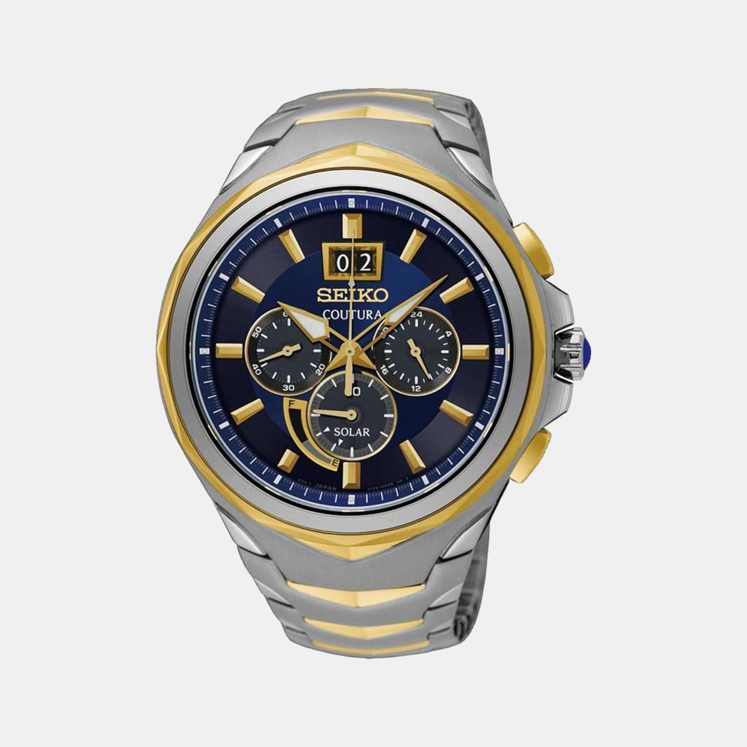 Coutura Men Quartz Blue Dial Chronograph Stainless Steel Watch SSC642P1