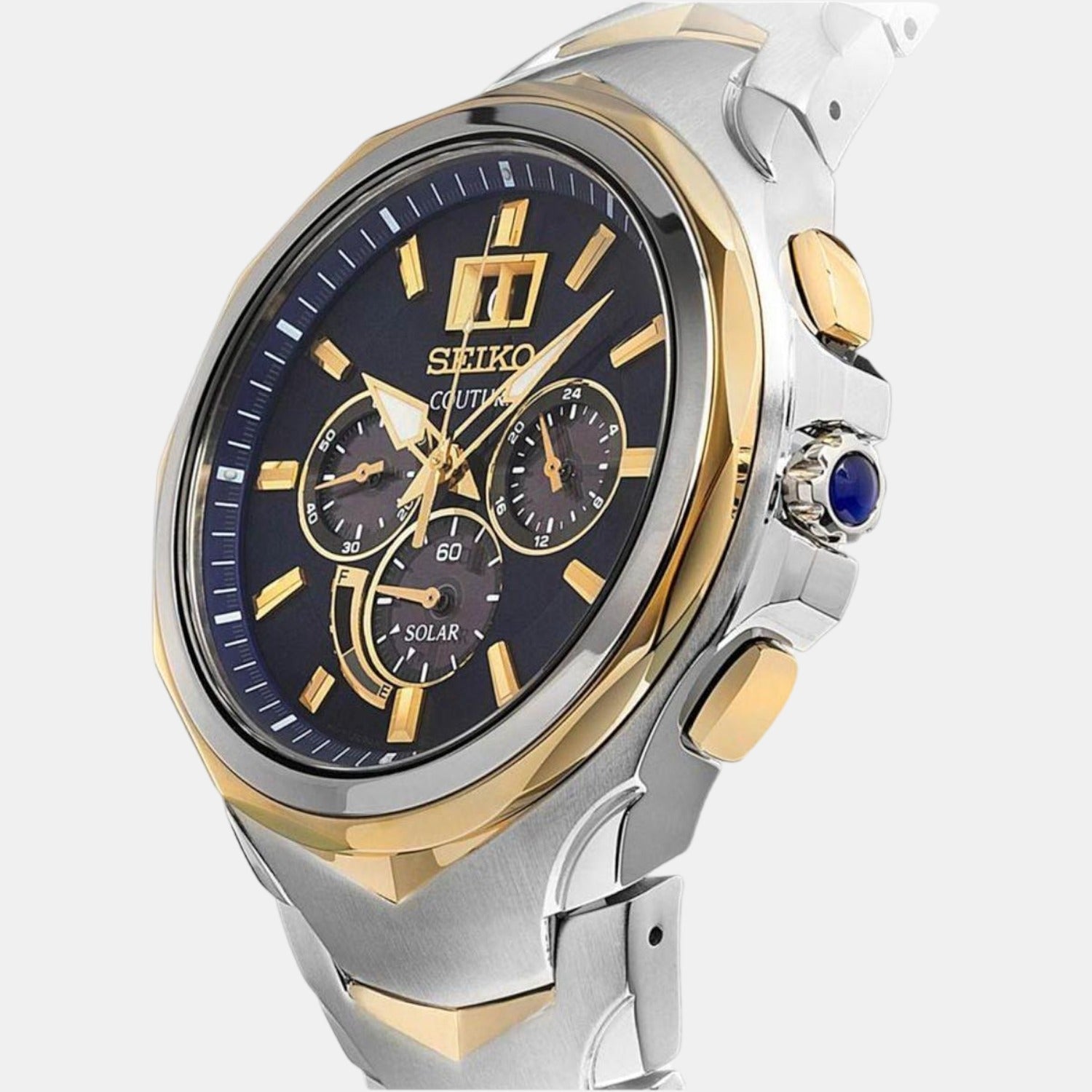 Coutura Men Quartz Blue Dial Chronograph Stainless Steel Watch SSC642P1