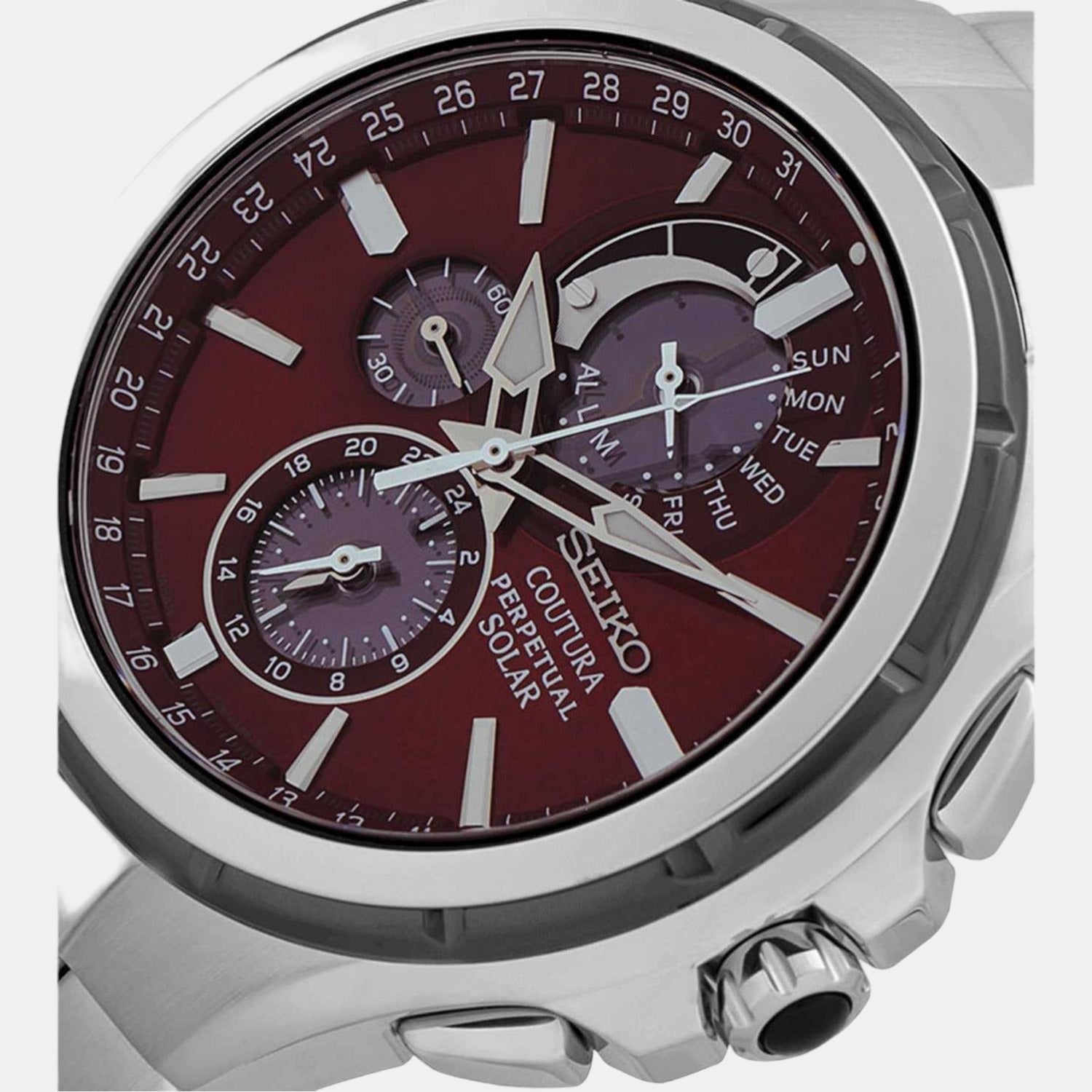 Coutura Men Quartz Two Tone Dial Chronograph Stainless Steel Watch SSC763P1