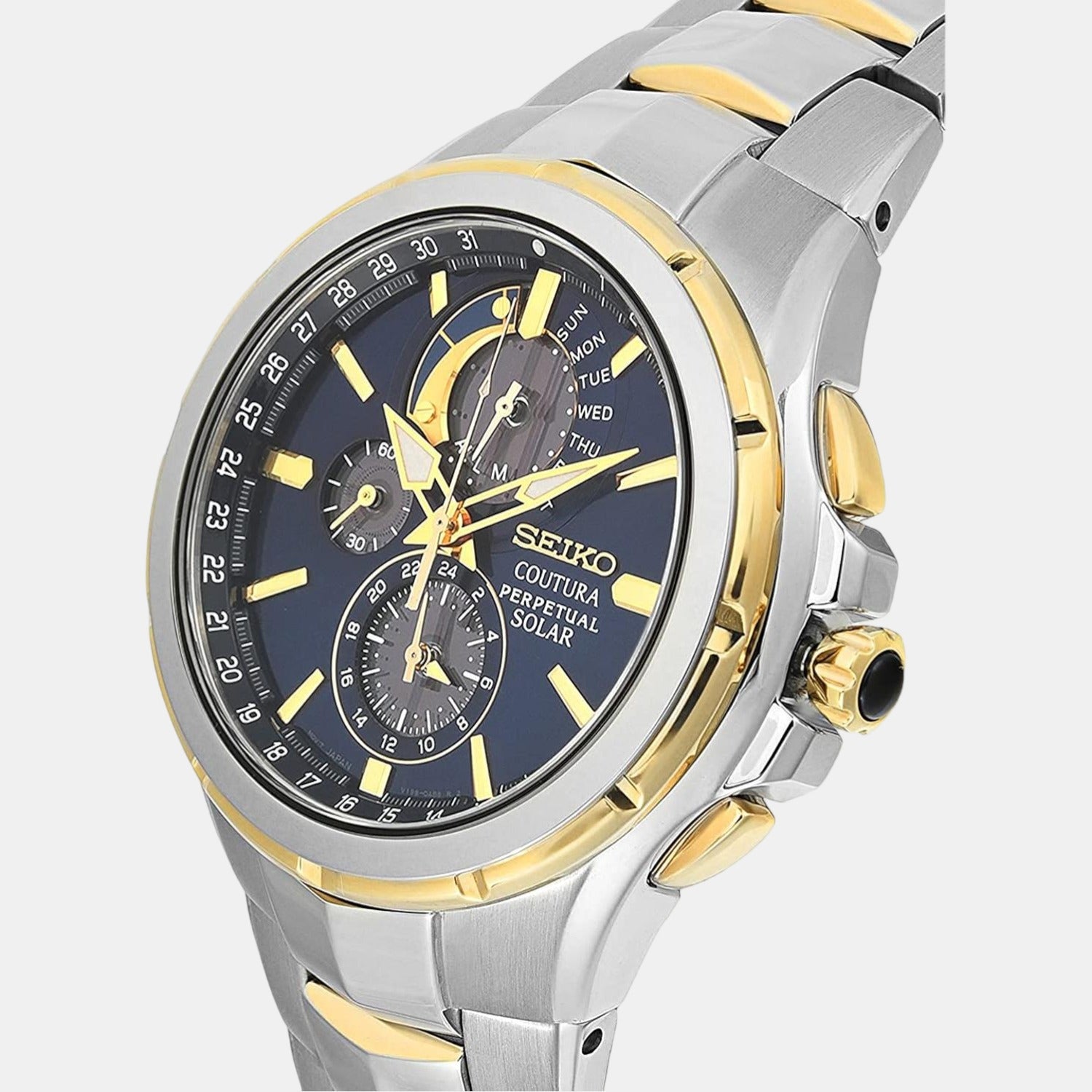 Coutura Men Quartz Black Dial Analog Stainless Steel Watch SSC798P1