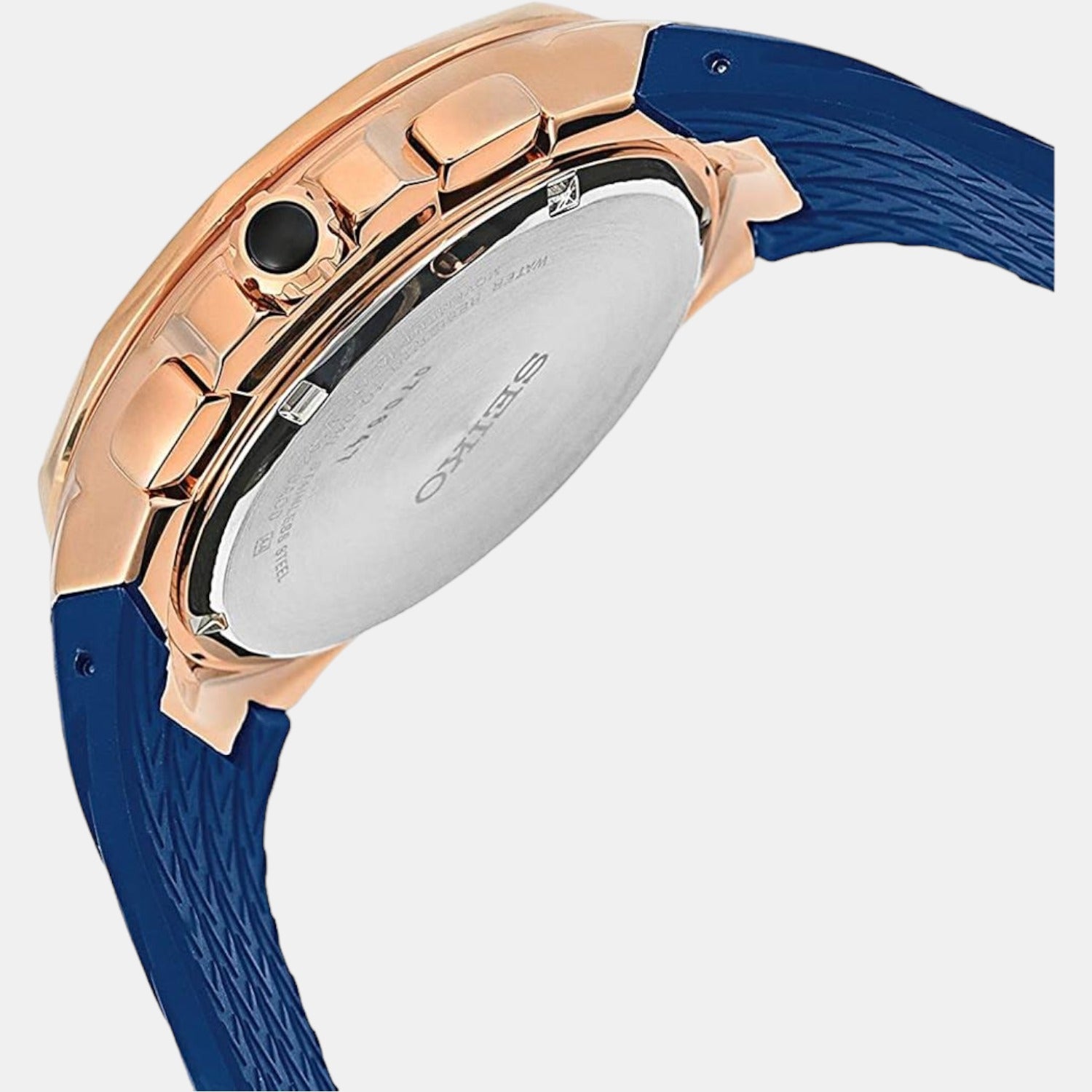 Coutura Men Solar Blue Dial Chronograph Leather Watch SSC800P1
