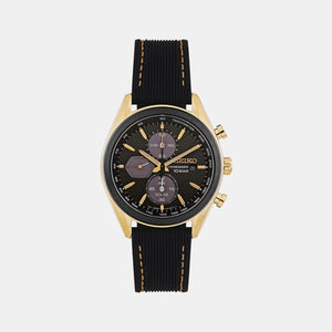 Discover More Men Solar Black Dial Chronograph Silicone Watch SSC804P1