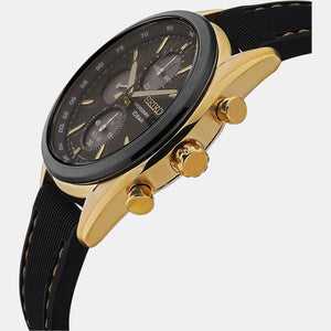 Discover More Men Solar Black Dial Chronograph Silicone Watch SSC804P1