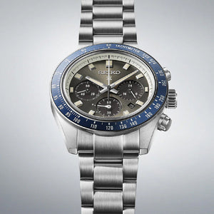 Seiko Prospex Grand Touring Solar Speedtimer Chronograph Grey Dial Men 41.4mm SSC939P1
