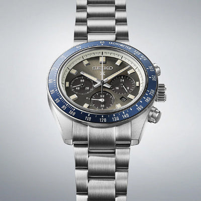 Seiko Prospex Grand Touring Solar Speedtimer Chronograph Grey Dial Men 41.4mm SSC939P1