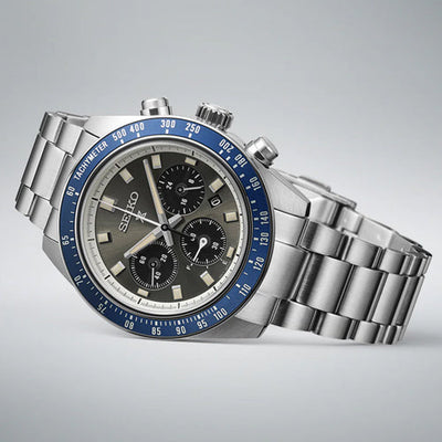 Seiko Prospex Grand Touring Solar Speedtimer Chronograph Grey Dial Men 41.4mm SSC939P1