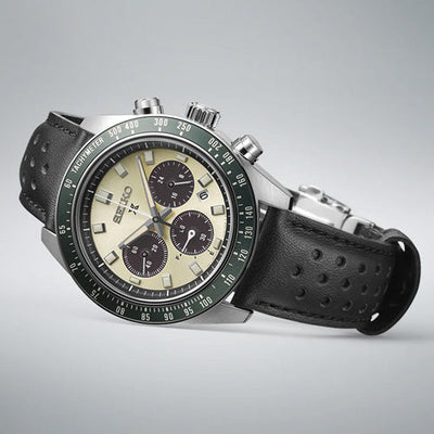 Seiko Prospex ‘Racing Sports’ Solar Speedtimer Chronograph Cream Dial Men 41.4mm SSC943P1