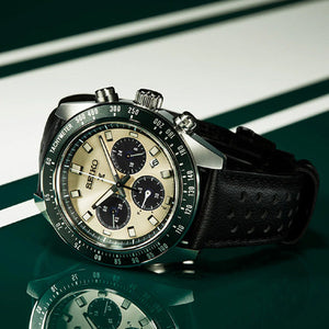 Seiko Prospex ‘Racing Sports’ Solar Speedtimer Chronograph Cream Dial Men 41.4mm SSC943P1