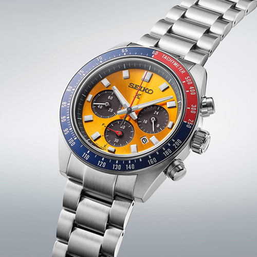 Seiko Prospex Solar Speedtimer Chronograph Yellow Dial Men 41.4mm SSC947P1