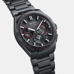 Astron Men 'Redshift' GPS Solar 5X Dual-Time Chronograph Limited Edition Watch SSH137J1