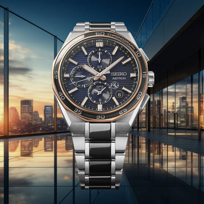 Astron GPS Solar Dual-Time Chronograph Limited Edition Men Watch SSH180J1