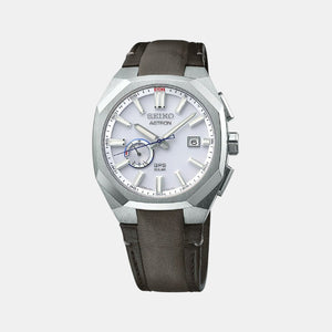 Astron Men Solar White Dial Analog Stainless Steel Watch SSJ019J1