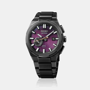 Astron GPS Solar 3X Yozakura - Cherry Blossom by night - Limited Edition Purple Dial Analog Stainless Steel Watch SSJ029J1