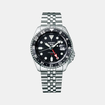 5 Sports Men Automatic Black Dial Analog Stainless Steel Watch SSK001K1