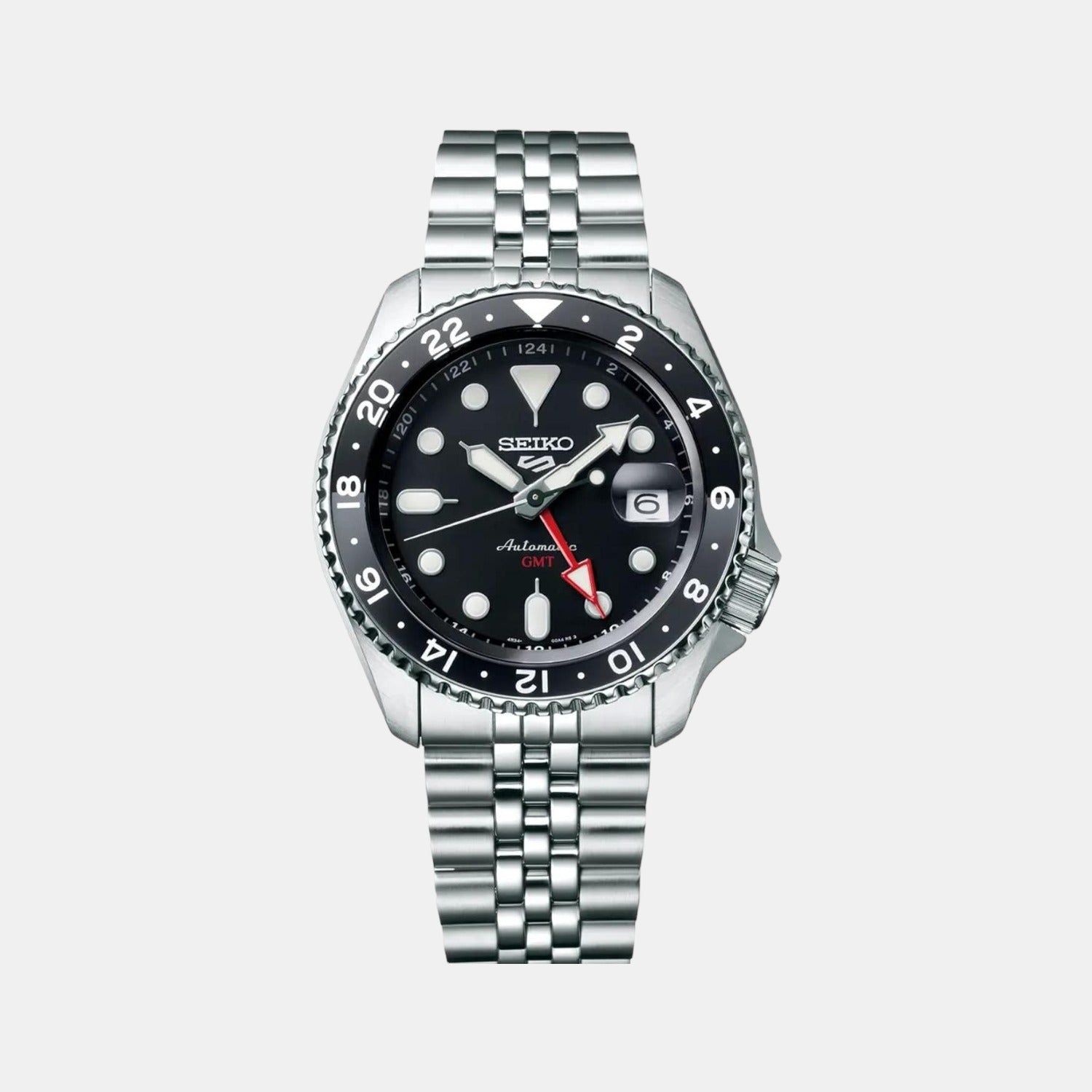5 Sports Men Automatic Black Dial Analog Stainless Steel Watch SSK001K1