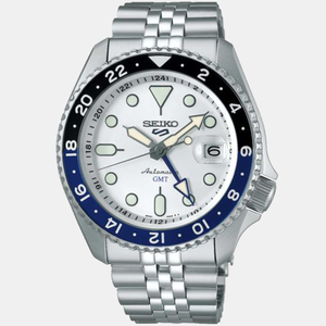 5 Sports Men Automatic White Dial Analog Stainless Steel Watch SSK033K1