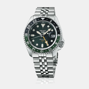 5 Sports Men Automatic Green Dial Analog Stainless Steel Watch SSK035K1