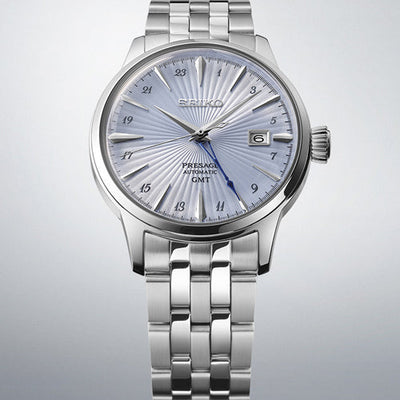 Seiko Presage Cocktail GMT Ice Blue Dial Ice Blue Dial Men 40.5mm SSK037J1