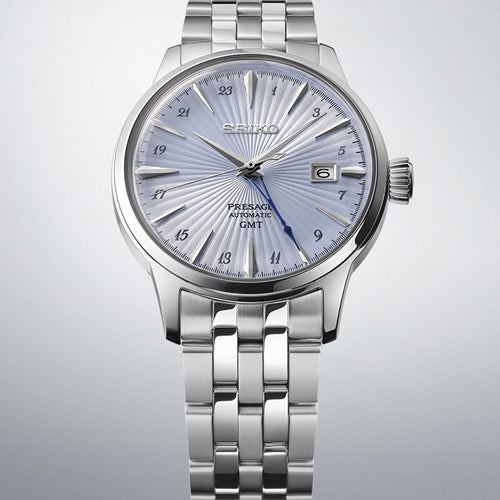 Seiko Presage Cocktail GMT Ice Blue Dial Ice Blue Dial Men 40.5mm SSK037J1
