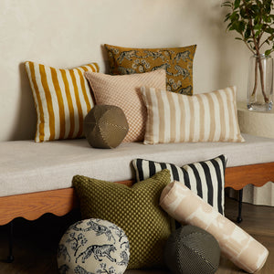 Painterly Stripe Linen Pillow by Sarah Sherman Samuel