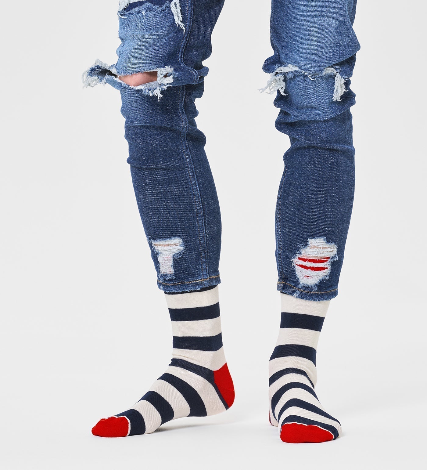 Happy Socks Unisex Stripe Crew Length Socks for Women and Men