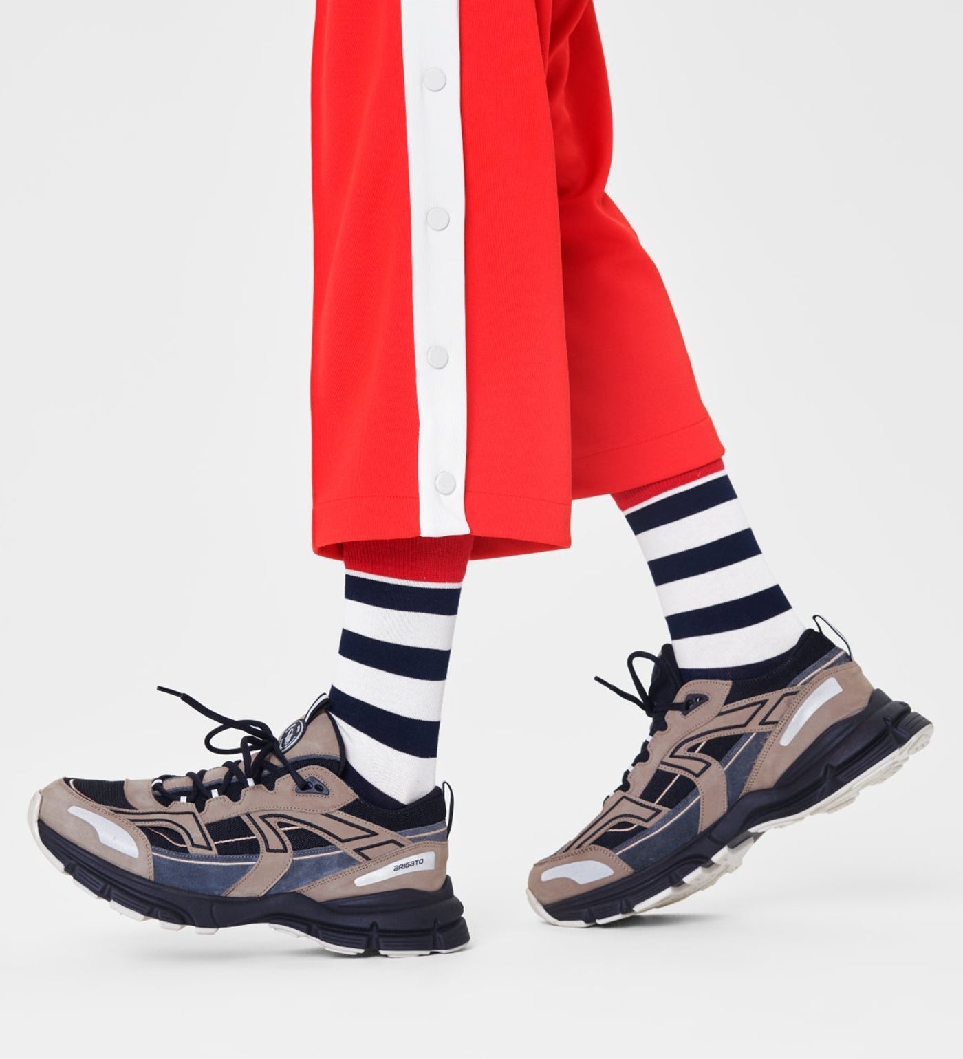 Happy Socks Unisex Stripe Crew Length Socks for Women and Men