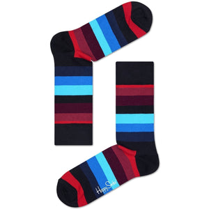 Happy Socks Unisex Stripe Design Crew Length Socks for Women and Men
