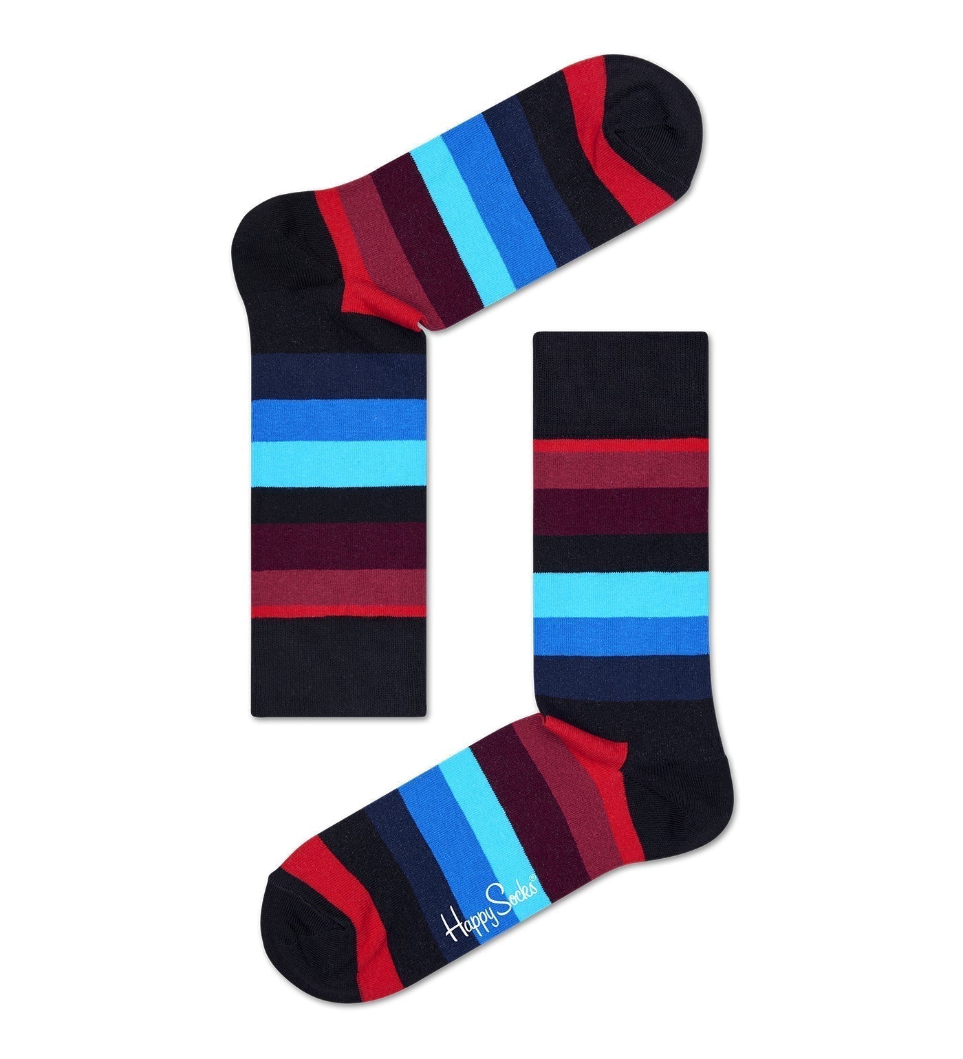 Happy Socks Unisex Stripe Design Crew Length Socks for Women and Men