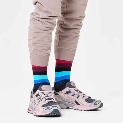 Happy Socks Unisex Stripe Design Crew Length Socks for Women and Men