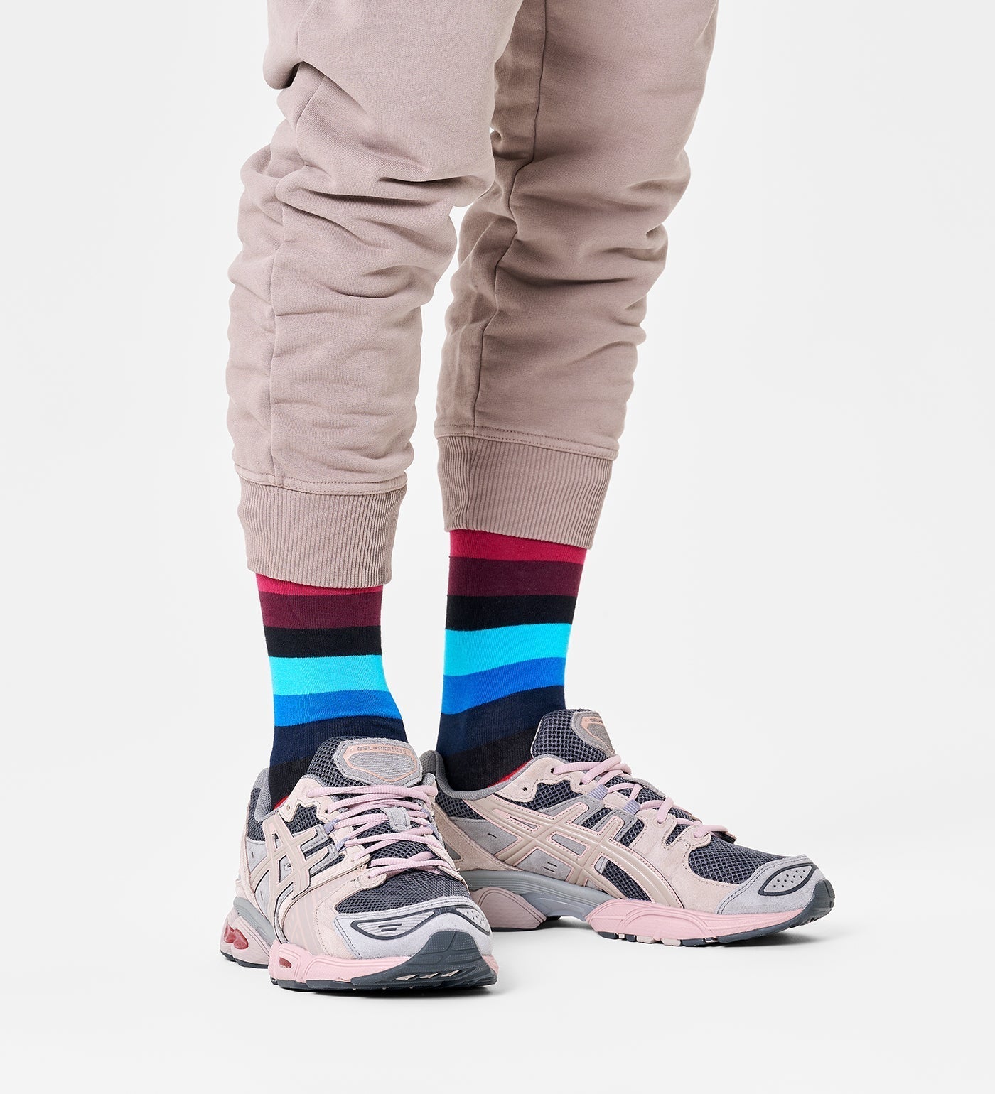 Happy Socks Unisex Stripe Design Crew Length Socks for Women and Men