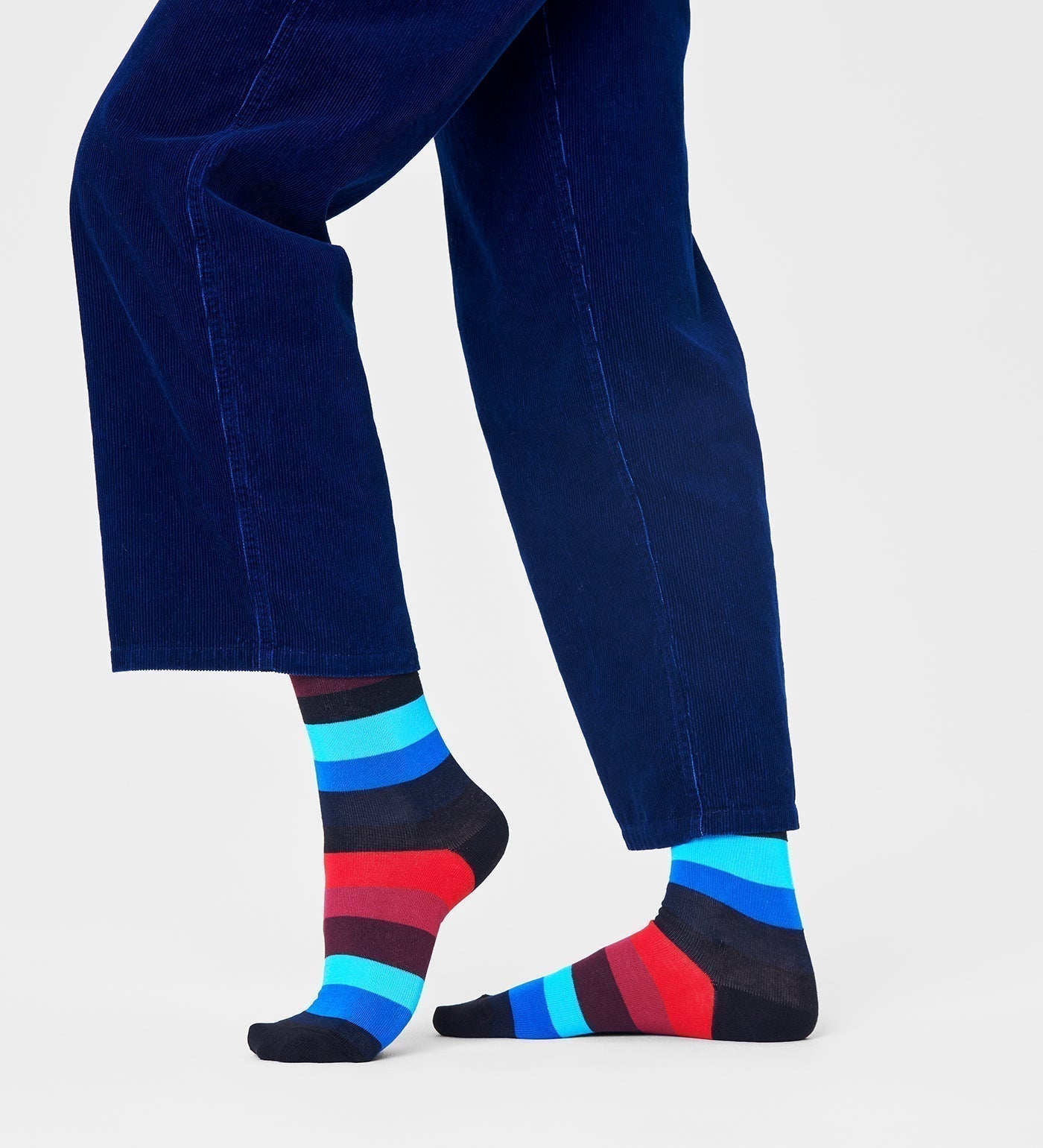 Happy Socks Unisex Stripe Design Crew Length Socks for Women and Men
