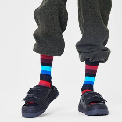 Happy Socks Unisex Stripe Design Crew Length Socks for Women and Men