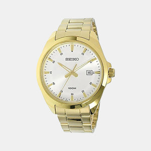 Dress Men Quartz White Dial Analog Stainless Steel Watch SUR212P1