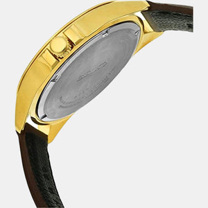 Dress Men Quartz White Dial Analog Leather Watch SUR216P1