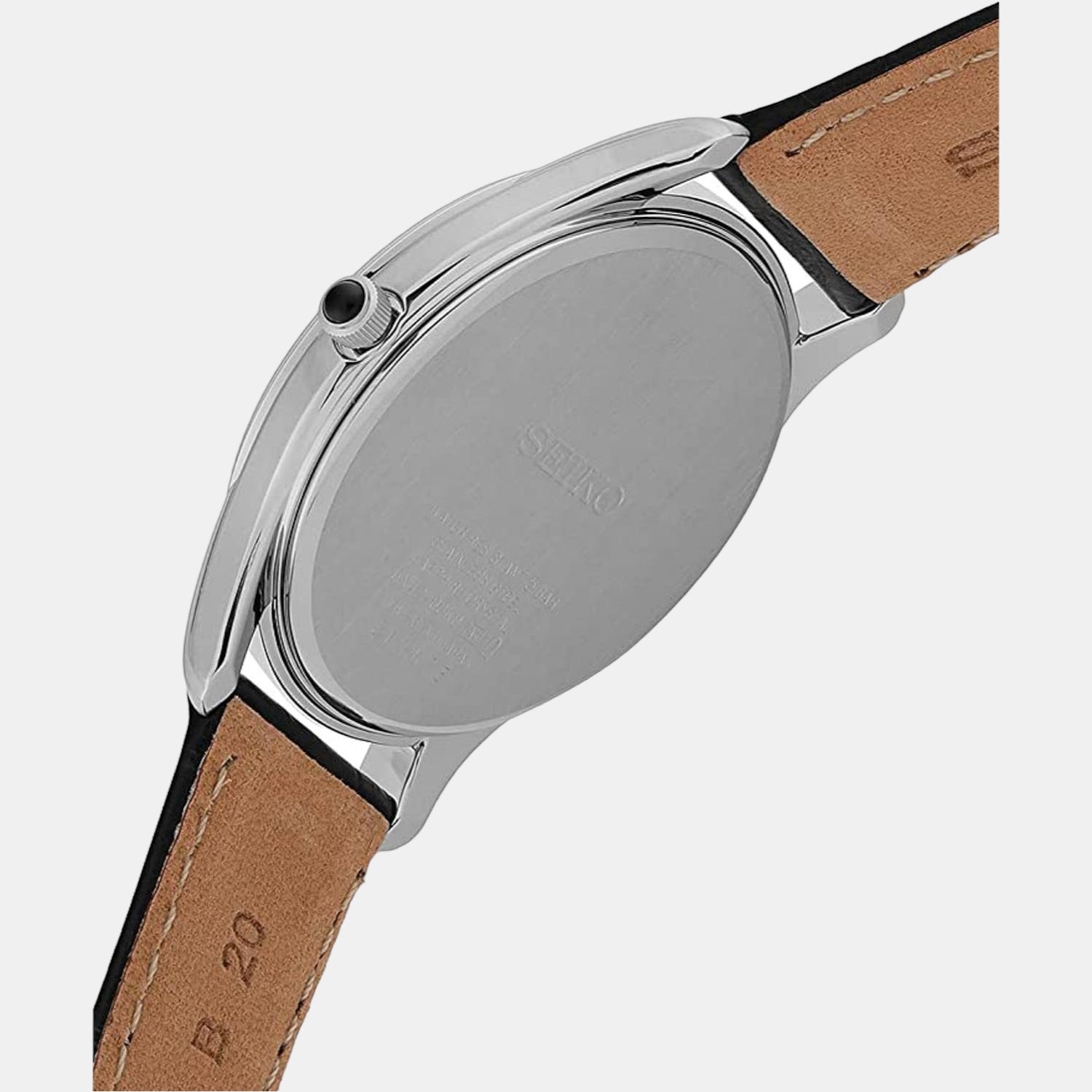 Dress Men Quartz White Dial Analog Leather Watch SUR303P1